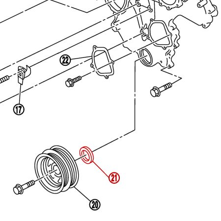 Bague d'étanchéité de vilebrequin, avant, Nissan OEM - 350Z / 370Z / GT-R