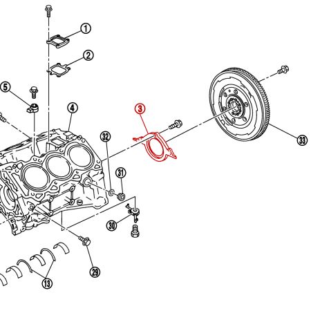 Retenue de joint d'huile arrière du vilbrequin OEM - Nissan 350Z, VQ35DE