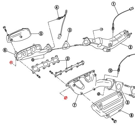 Ecrou pour collecteur d'échappement Nissan OEM - 350Z / 370Z / GT-R