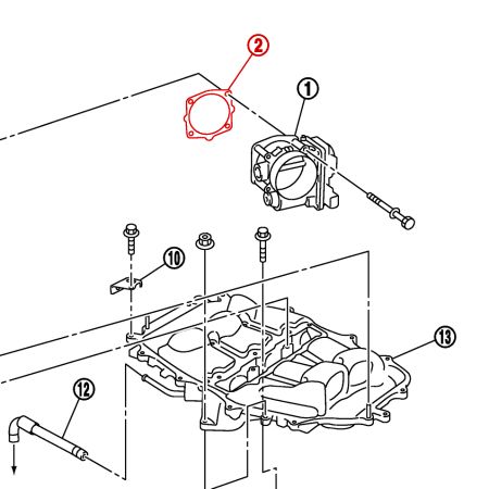 Joint d'étanchéité du papillon électrique Nissan OEM - Nissan 350Z VQ35DE